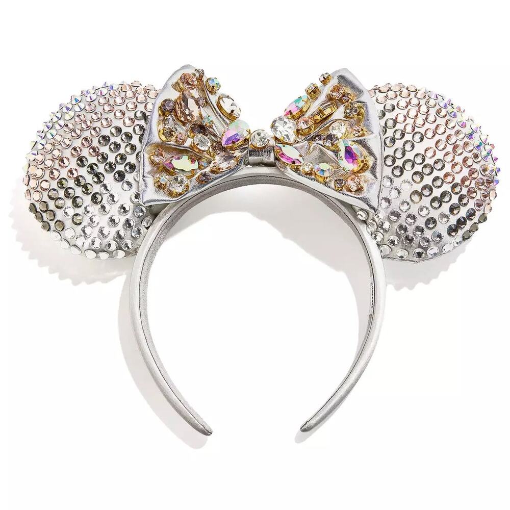 Minnie Mouse Silver Crystal Ear Headband for Adults by BaubleBar NWT